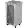 19" 22U 600 × 600 Pilkas FLOOR-STANDING RACK CABINET WITH GLASS DOOR AND LCD, LANBERG (FLAT PACK)