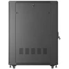 19" 27U 600 × 1000 Juodas FLOOR-STANDING RACK CABINET WITH GLASS DOOR, LANBERG (FLAT PACK)
