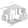 Lanberg prie sienos montuojama instaliacinė spintelė 19" 4U 600X600 | WF01-6604-23S | Pilkas