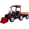 Jokomisiada Large electric TRACTOR battery operated for children trailer bucket PA0320