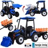 Jokomisiada Large electric TRACTOR battery operated for children trailer bucket PA0320