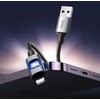 LED laidas USB A į Lightning Hoco 2,4A 1,2 m U144 juodas