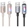 LED laidas USB A į Lightning Hoco 2,4A 1,2 m U144 juodas