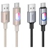 LED Cable USB A to USB C Hoco 3A 1,2 m U144 baltas