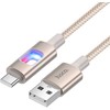 LED Cable USB A to USB C Hoco 3A 1,2 m U144 baltas