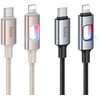 LED Cable USB C to Lightning Hoco PD 27W 1,2 m U144 juodas