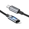 LED Cable USB C to Lightning Hoco PD 27W 1,2 m U144 juodas