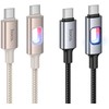 LED Cable USB C to USB C Hoco 3A 60W 1,2 m U144 juodas