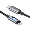 LED Cable USB C to USB C Hoco 3A 60W 1,2 m U144 juodas