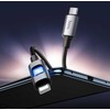 LED Cable USB C to USB C Hoco 3A 60W 1,2 m U144 juodas