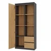 Top E Shop Topeshop RS-80 BILY ANTHRACITE/OAK ARTISAN office bookcase
