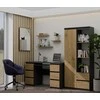 Top E Shop Topeshop RS-80 BILY ANTHRACITE/OAK ARTISAN office bookcase