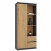 Top E Shop Topeshop RS-80 BILY ANTHRACITE/OAK ARTISAN office bookcase