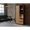 Top E Shop Topeshop RS-80 BILY ANTHRACITE/OAK ARTISAN office bookcase