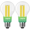 LEPRO 100094-WW-EU-2 E27 Filament LED Bulb, 7.2W (100W), 1521 lm, 2700K, Class A, 2-pack