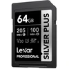 Atminties kortelė Lexar SDXC Professional Sidabrinis Plus UHS-I/U3/A2/4K R205/W100 (V30) 64GB