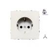 Liregus Kištukinis lizdas MODERN, su įžeminimu, spyruokliniai pajungimo kontaktai, be rėmelio, šampano sp.