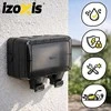 Double external socket 17x11x10cm Izoxis