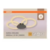 Lubinis šviestuvas Osram 21W LED paviršinis šviestuvas AURA, tamsiai pilkas, 3000K, dimeriuojamas