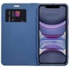 OEM atverčiamas dėklas iPhone 11 Luna Book Carbon mėlynas