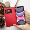 OEM atverčiamas dėklas iPhone 17 / 18 Luna Book anglies raudonumo spalvos