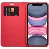 OEM atverčiamas dėklas iPhone 17 / 18 Luna Book anglies raudonumo spalvos