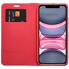 Oem Flip dėklas, skirtas iPhone 16, Luna Book Carbon raudonas