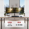 Laikiklis Maclean 2 monitorius mount, gas spring, 17"-32", 2-10kg, juodas, MC-136