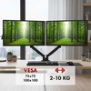 Laikiklis Maclean 2 monitorius mount, gas spring, 17"-32", 2-10kg, juodas, MC-134