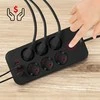 Maclean power strip, 6 socket extension + 4xUSB, 110-240V AC 50/60Hz, 2.1A max 2500W, 3m, juodas, MCE391 B