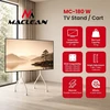 Laikiklis Stand „Maclean“ televizoriaus stovas/vežimėlis, ant ratukų, 37–80", maks. apkrova 50 kg, maks. VESA 600x400, baltas, MC-180 W