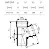 Magnaplast Vidaus kanalizacijos trišakis HTplus, Ø 110 / 110 mm, 87°