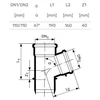 Magnaplast Vidaus kanalizacijos trišakis HTplus, Ø 110 / 110 mm, 67°