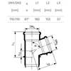 Magnaplast Vidaus kanalizacijos trišakis Ultra dB, Ø 110 / 110 mm, 87°