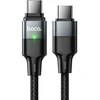 Magnetic Cable USB C to USB C Hoco QC3.0 PD 5A 240W 1,2 m U159 juodas