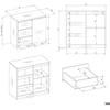 Top E Shop CHEST OF DRAWERS 1 DOOR 3 DRAWERS COLOUR CASHMERE