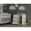 Top E Shop CHEST OF DRAWERS 1 DOOR 3 DRAWERS COLOUR CASHMERE