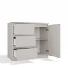 Top E Shop CHEST OF DRAWERS 1 DOOR 3 DRAWERS COLOUR CASHMERE