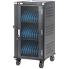 Manhattan Nešiojamas kompiuteris Charging Cart/Trolley via AC Adapteris (EU) 30-bay, Install device's AC Adapteris (power cables) into unit, Suitable for ALL laptops (to 16"), iPads, MacBooks, Chromebooks, other portable devices, Bays 380x30x280mm, Cabinet, Lockable