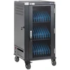 Manhattan Nešiojamas kompiuteris Charging Cart/Trolley via AC Adapteris (EU) 30-bay, Install device's AC Adapteris (power cables) into unit, Suitable for ALL laptops (to 16"), iPads, MacBooks, Chromebooks, other portable devices, Bays 380x30x280mm, Cabinet, Lockable