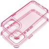 OEM dėklas, skirtas iPhone 17 Pro / 18 Pro (žemas kameros kraštas), Matrix Clear, miltelinės rožinės spalvos