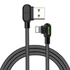 Mcdodo CA-4674 LED kampinis USB žaibo kabelis, 0.5 m (juodas)
