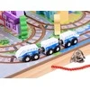 Jokomisiada Medinis traukinio rinkinys „Build a City“ + traukinio lagaminas 89 ZA5374