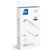 BlueStar USB C į USB C laidas Blue Star 3A 1,2 m baltas