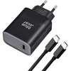 BlueStar Telefono įkroviklis Blue Star USB C QC4.0 PD 3A 45W + laidas USB C į USB C TFB-TC-45WPD juodas