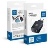 BlueStar Telefono įkroviklis Blue Star USB C + USB A QC4.0 PD 3A 25W TFB-TC-25WPD juodas