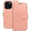 Telefono dėklas Oem MEZZO Book skirtas Iphone 16 Pro, persiko spalvos
