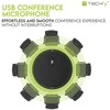 TECHLY daugiakryptis USB konferencijos mikrofonas su nutildymo mygtuku