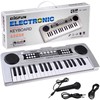 Jokomisiada Mini organ KEYBOARD 37-keys + microphone Sidabrinis IN0183