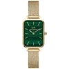Moteriškas laikrodis DANIEL WELLINGTON Quadro Pressed Evergold Emerald 20mm DW00100561+ BOX (zw505m)